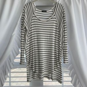 LIKE NEW Staccato Black & White Stripped Tunic!!